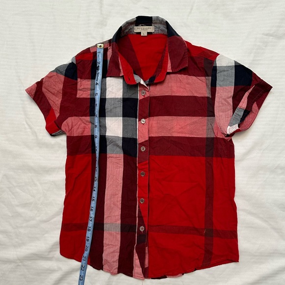 Burberry red women shirt US size 4petite - Picture 6 of 16